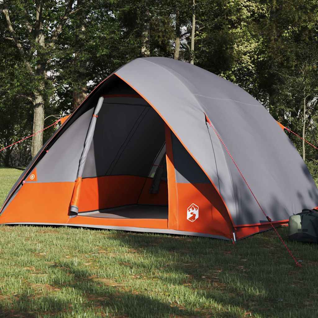 Campingzelt mit Dach Grau und Orange 275 x 230 x 140 cm Taft
