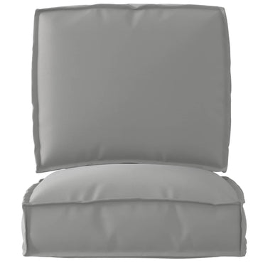 vidaXL Ensemble de coussins pour palettes 2 pcs Tissu Oxford Gris