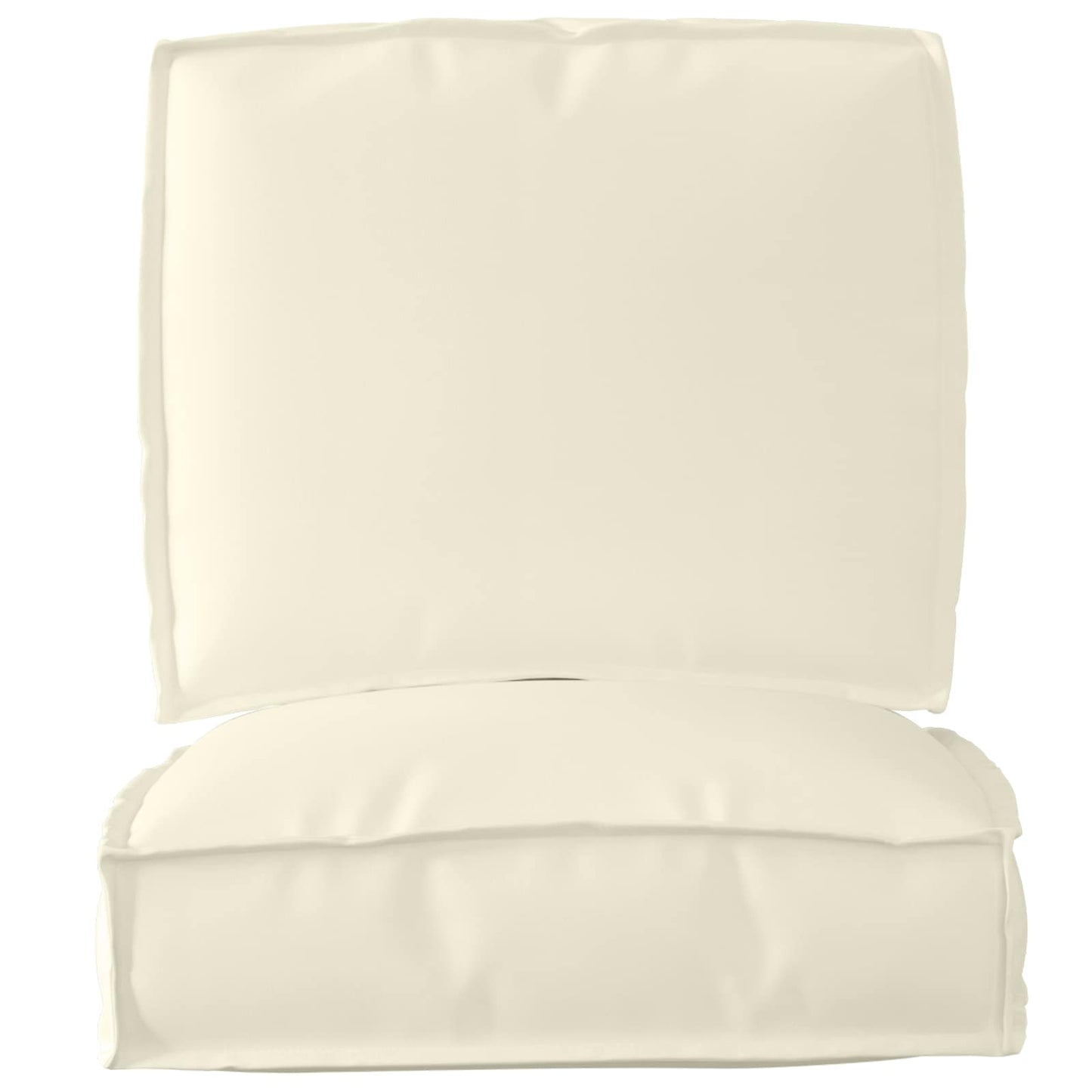 vidaXL Lot de 2 coussins de palette Crème Tissu Oxford