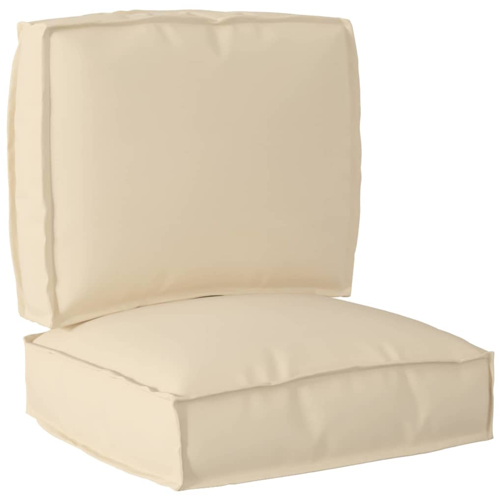 vidaXL Palettenkissenset 2 pcs Beige Oxford-Stoff