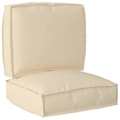 vidaXL Palettenkissenset 2 pcs Beige Oxford-Stoff