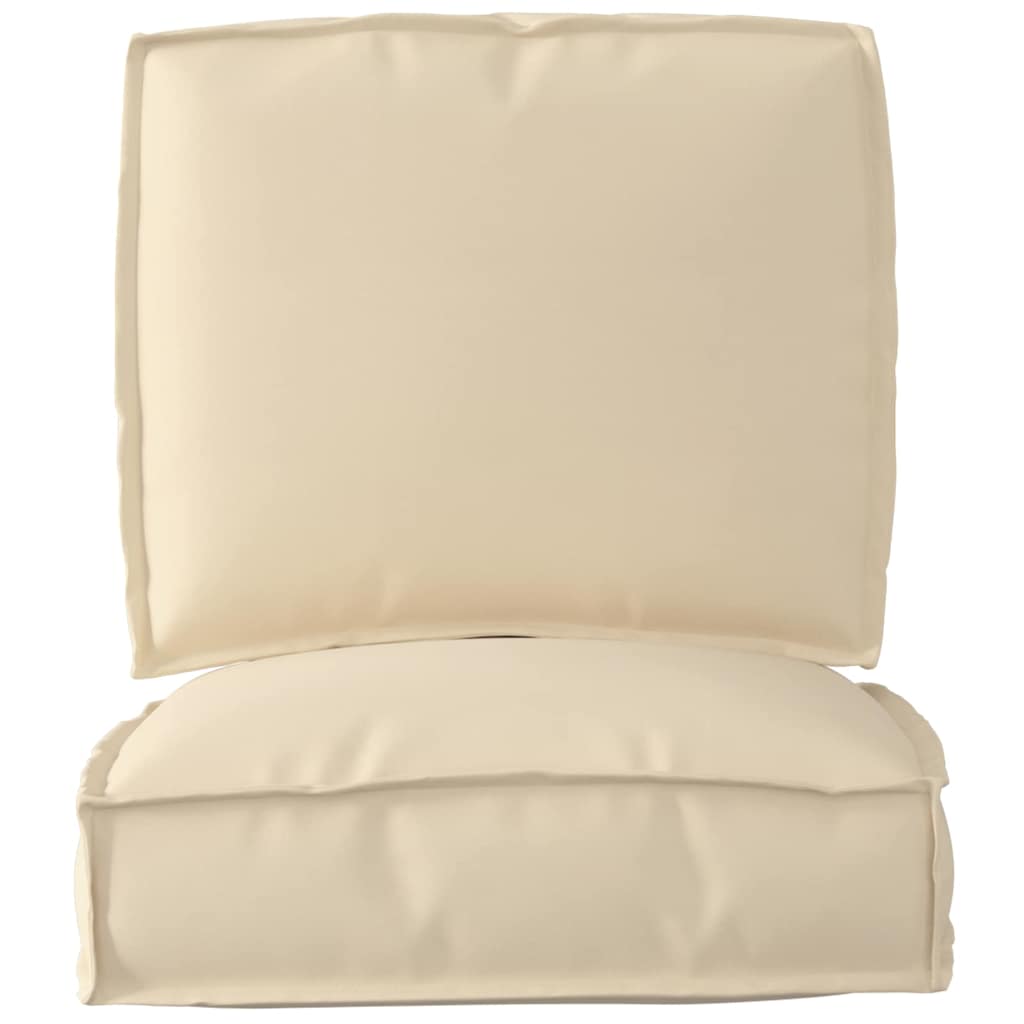vidaXL Palettenkissenset 2 pcs Beige Oxford-Stoff