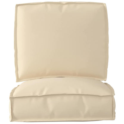 vidaXL Palettenkissenset 2 pcs Beige Oxford-Stoff