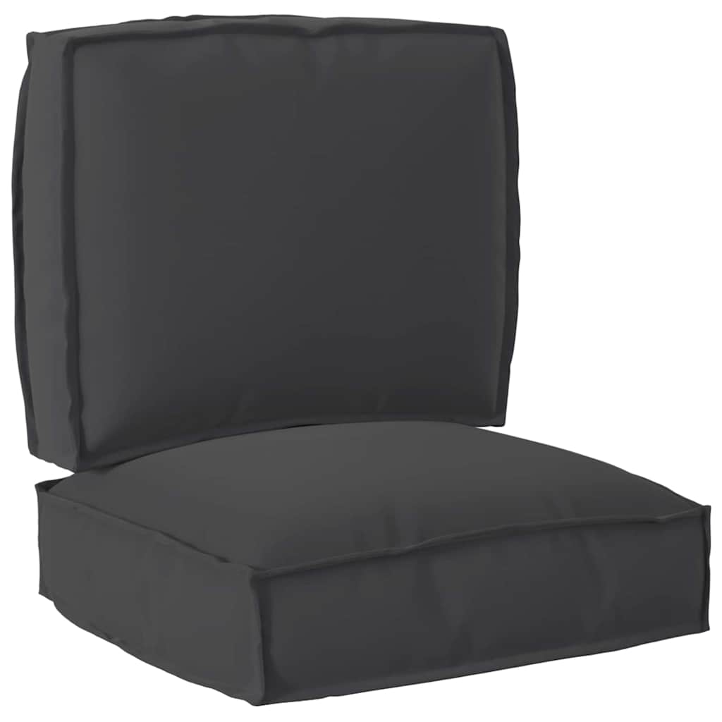 vidaXL Ensemble de coussins de palette 2 pcs Tissu Oxford Noir