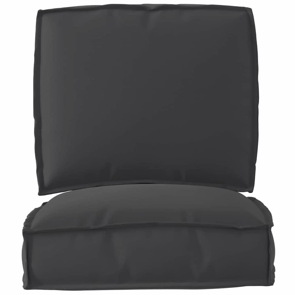 vidaXL Ensemble de coussins de palette 2 pcs Tissu Oxford Noir