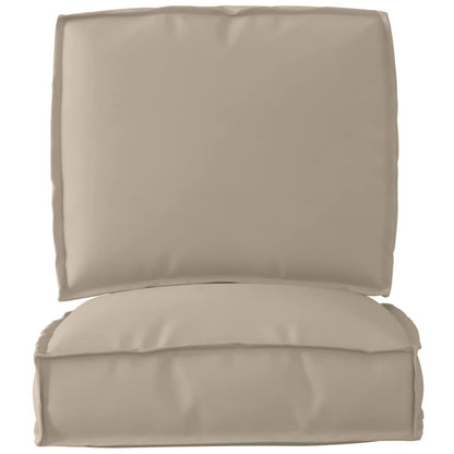 vidaXL Ensemble de coussins de palette 2 pcs Tissu Oxford taupe