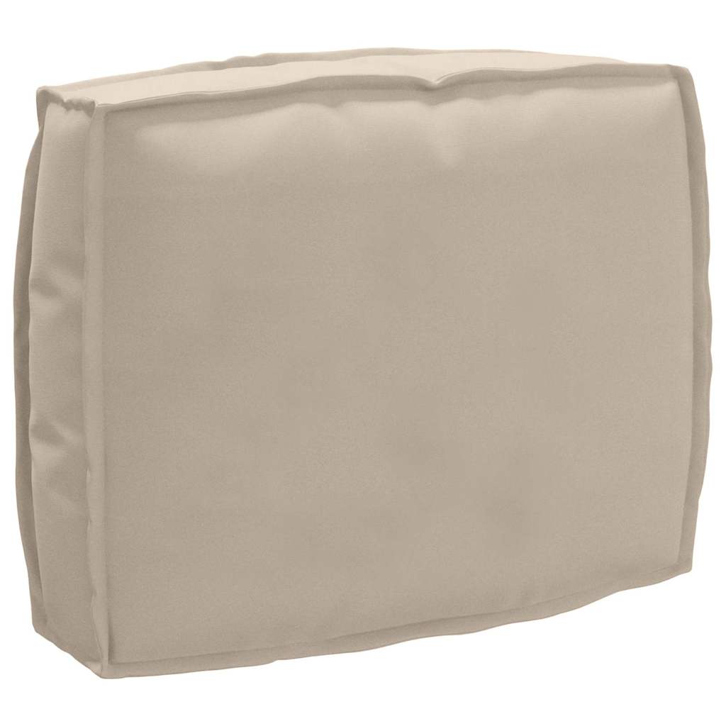 vidaXL Ensemble de coussins de palette 2 pcs Tissu Oxford taupe
