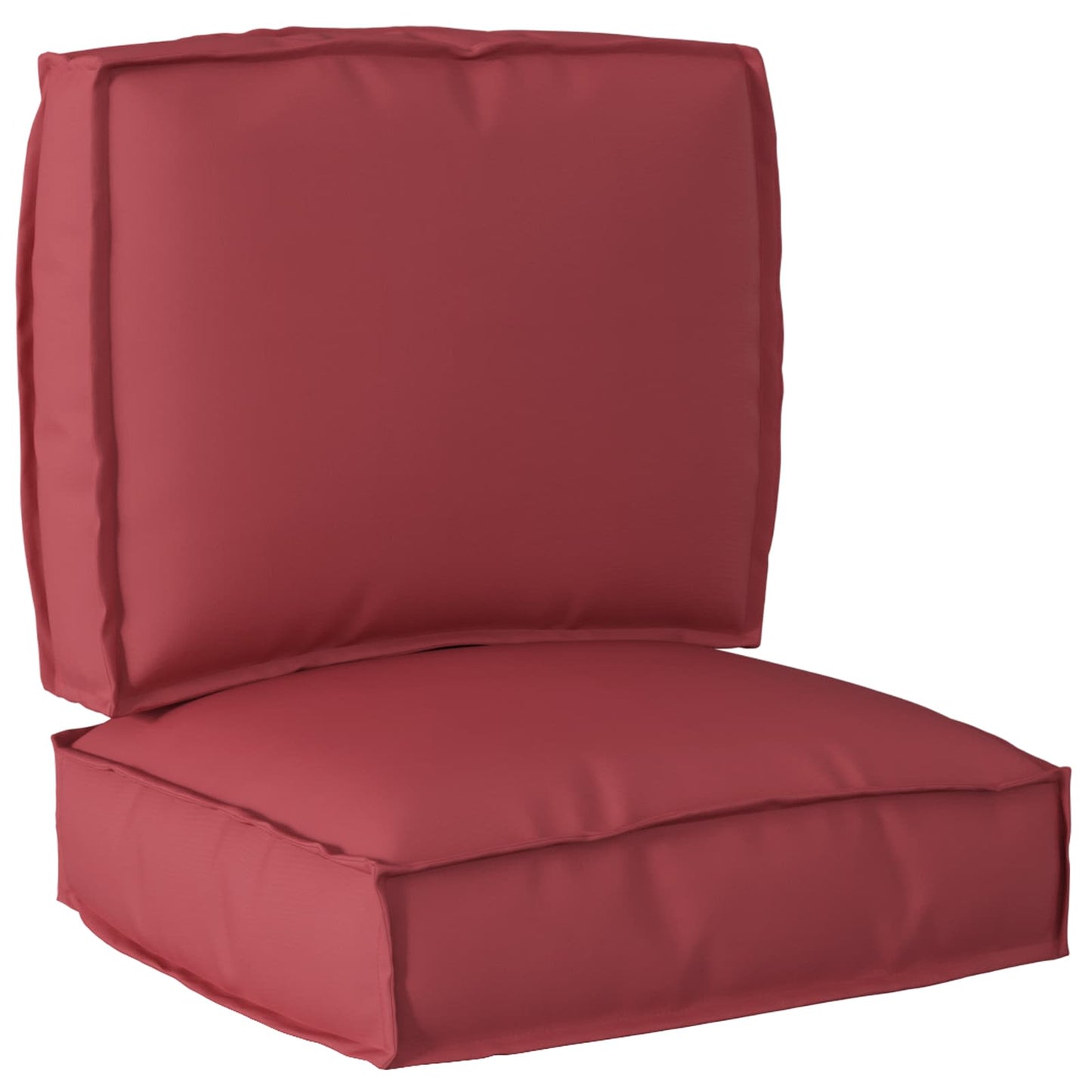 vidaXL Ensemble de coussins de palette 2 pcs Tissu Oxford Rouge bordeaux