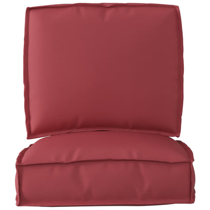 vidaXL Ensemble de coussins de palette 2 pcs Tissu Oxford Rouge bordeaux