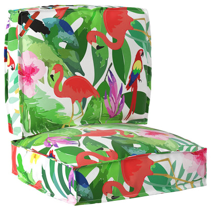 vidaXL Lot de 2 coussins pour palettes, Jungle Tropicale 50 x 50 x 12 cm