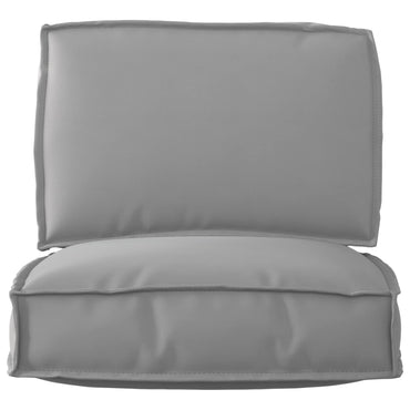 vidaXL Ensemble de coussins de palette 2 pcs Gris Tissu Oxford