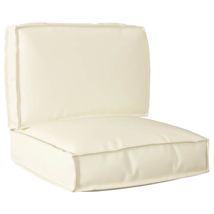 vidaXL Lot de 2 coussins pour palette Tissu Oxford crème