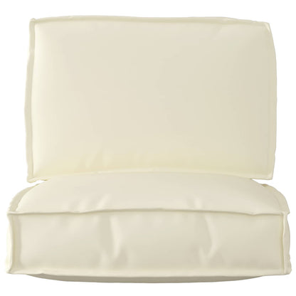 vidaXL Lot de 2 coussins pour palette Tissu Oxford crème
