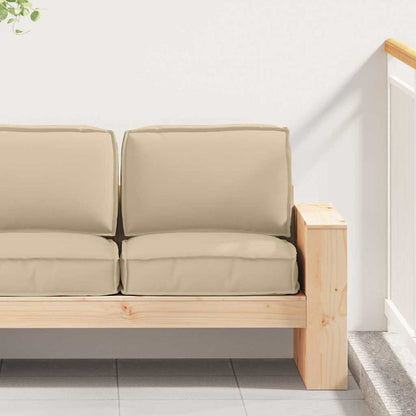 vidaXL Ensemble de coussins de palette 2 pcs Beige Tissu Oxford