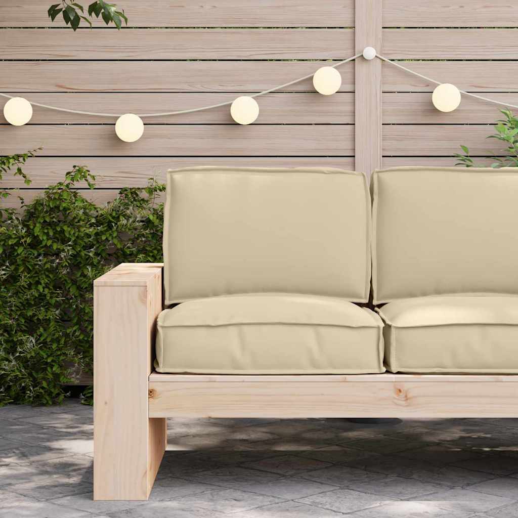 vidaXL Ensemble de coussins de palette 2 pcs Beige Tissu Oxford
