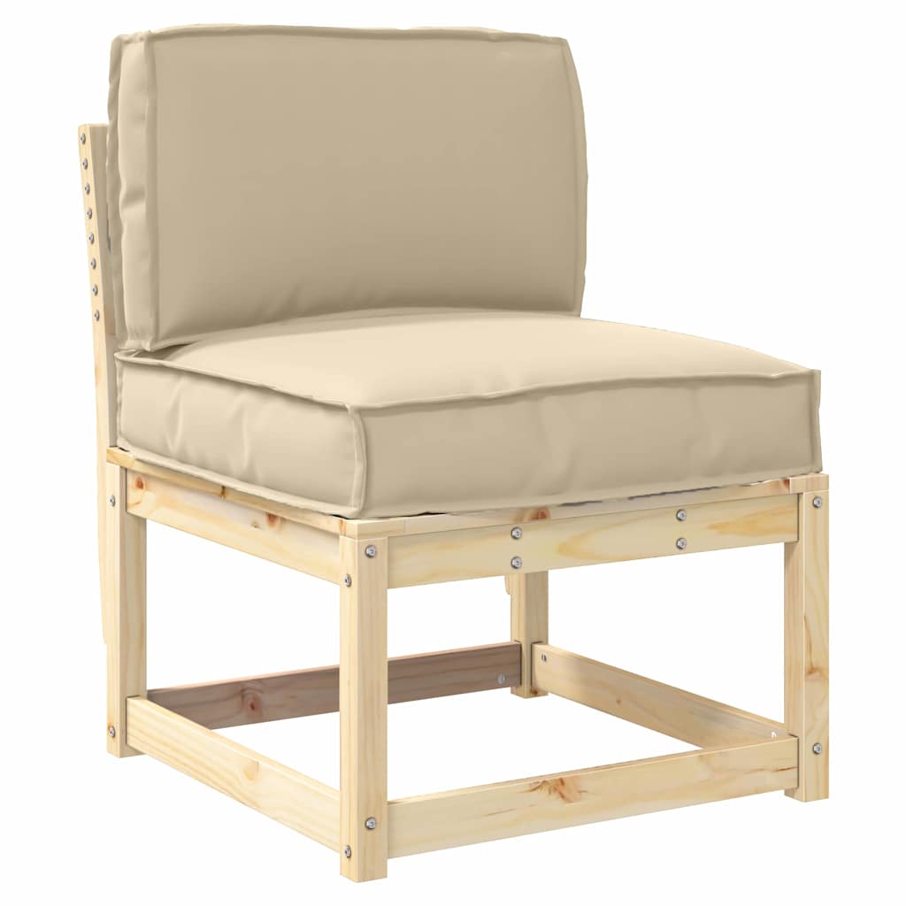 vidaXL Ensemble de coussins de palette 2 pcs Beige Tissu Oxford
