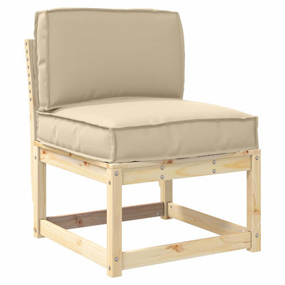 vidaXL Ensemble de coussins de palette 2 pcs Beige Tissu Oxford