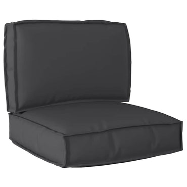 vidaXL Ensemble de coussins de palette 2 pcs Noir Tissu Oxford
