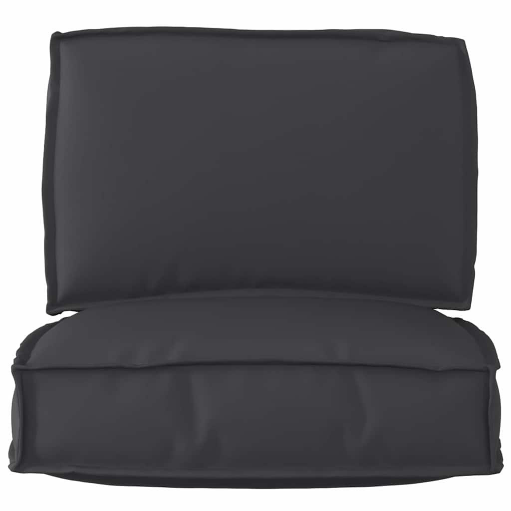 vidaXL Ensemble de coussins de palette 2 pcs Noir Tissu Oxford