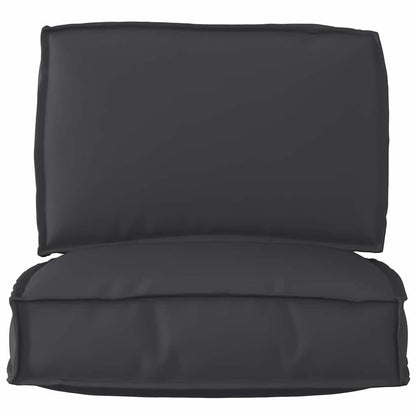 vidaXL Ensemble de coussins de palette 2 pcs Noir Tissu Oxford