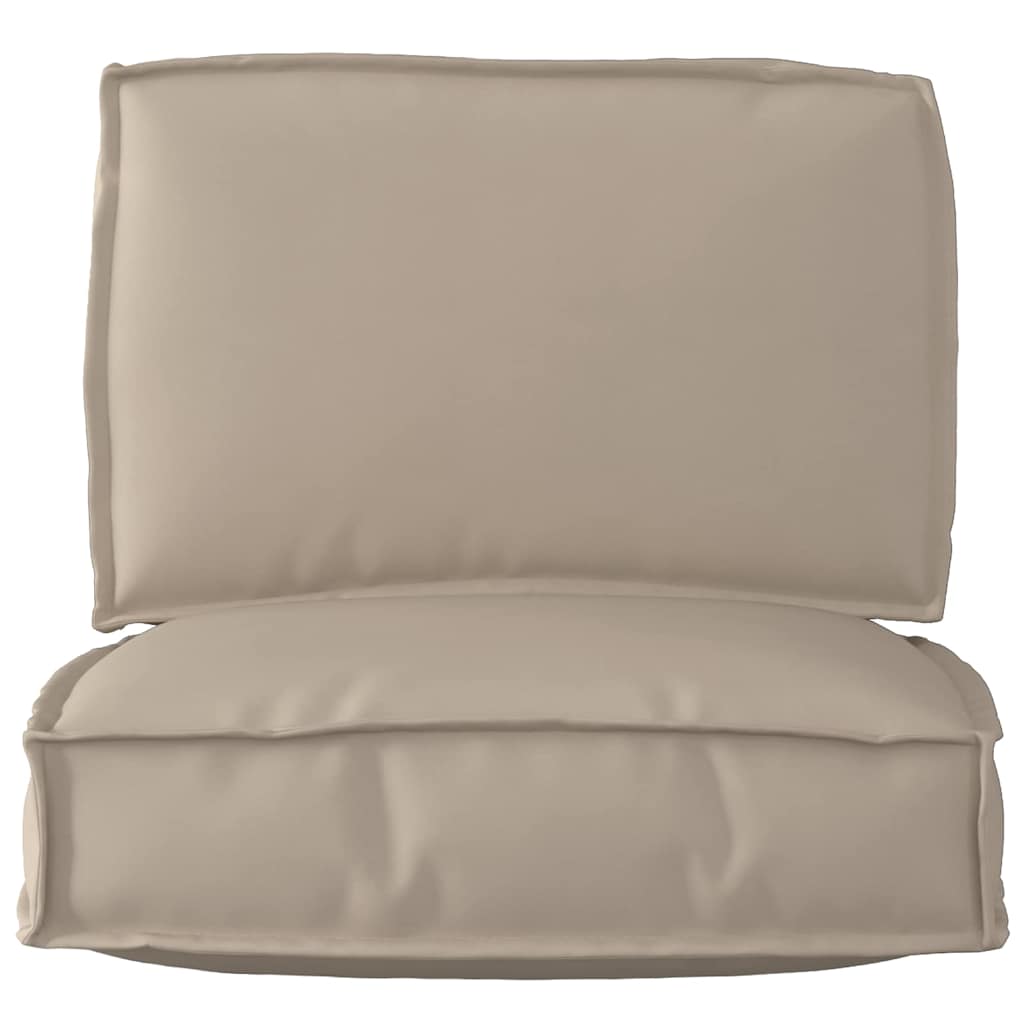 vidaXL Ensemble de coussins de palette 2 pcs Tissu Oxford taupe
