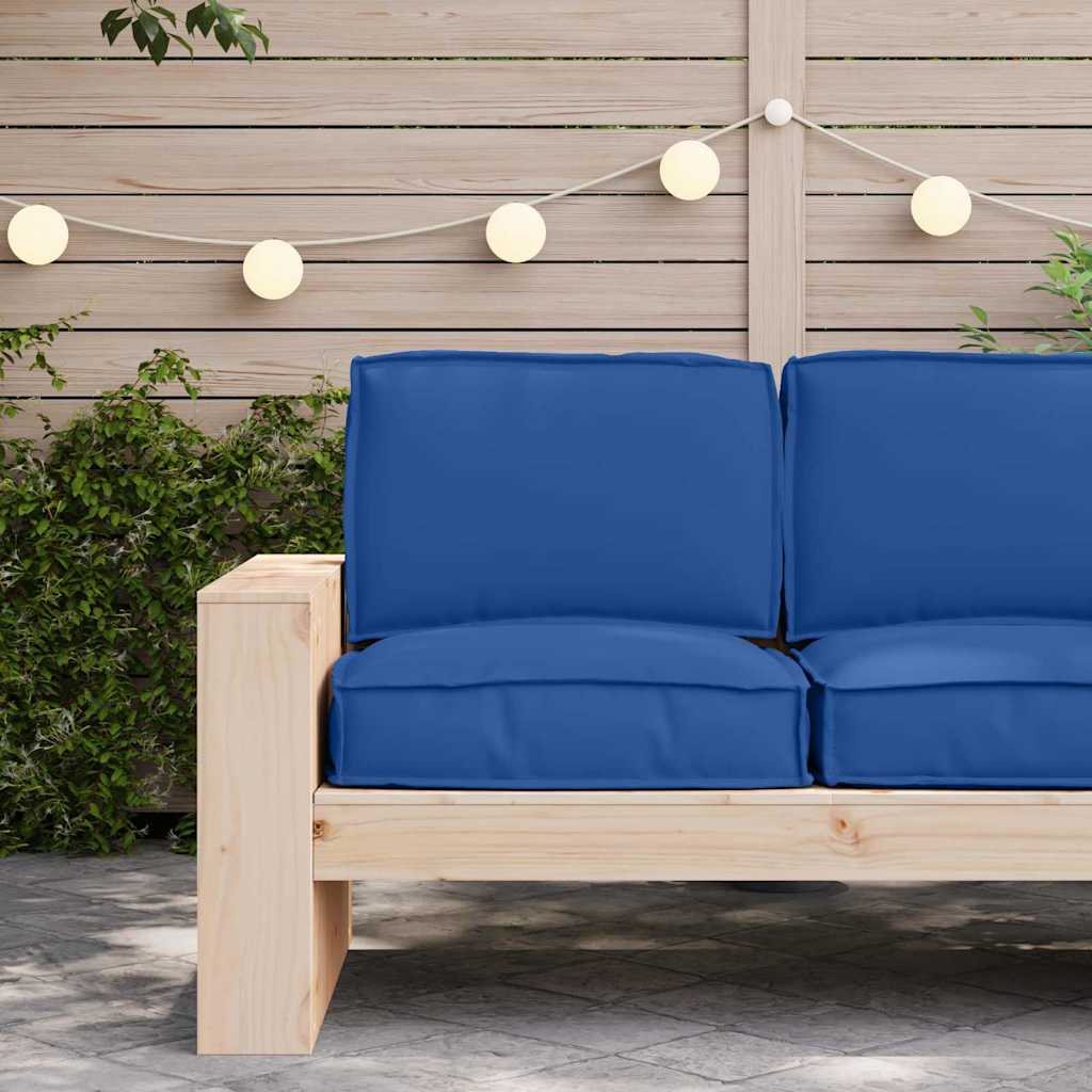 vidaXL Ensemble de coussins de palette 2 pcs bleu roi 60 x 60 x 12 cm polyester