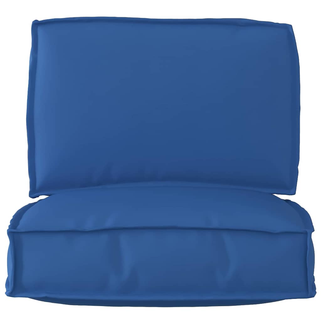 vidaXL Ensemble de coussins de palette 2 pcs bleu roi 60 x 60 x 12 cm polyester