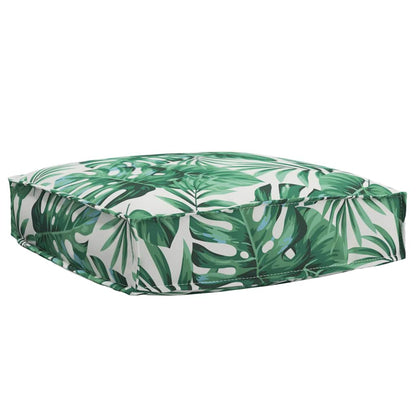 vidaXL Ensemble de coussins de palette Floral 2 pcs motif feuilles 60 x 60 x 12 cm