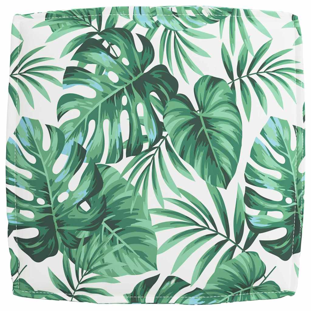 vidaXL Ensemble de coussins de palette Floral 2 pcs motif feuilles 60 x 60 x 12 cm