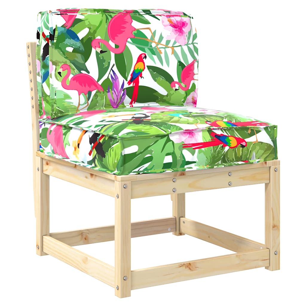 vidaXL Lot de 2 coussins pour palette Motif Jungle tropicale 60 x 60 x 12 cm