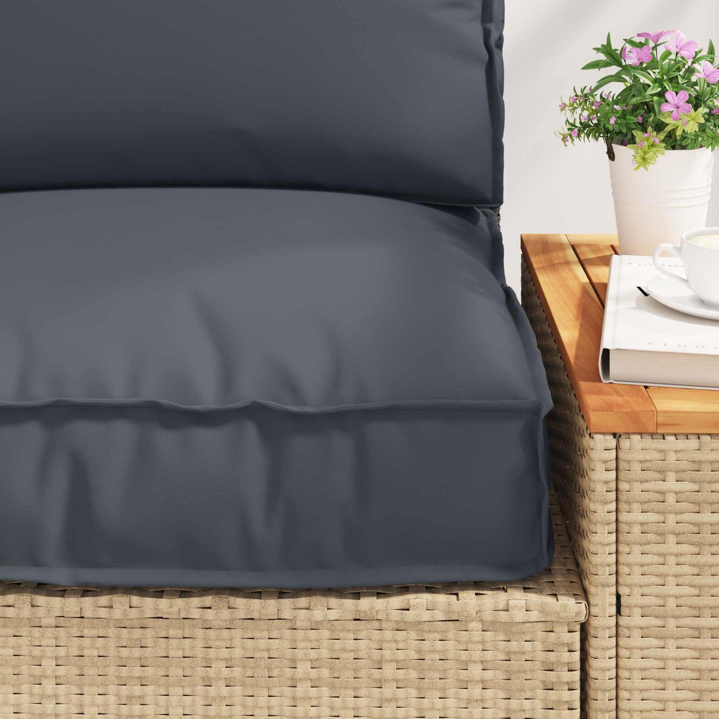 vidaXL Ensemble de coussins de palette 2 pcs Gris anthracite Tissu Oxford