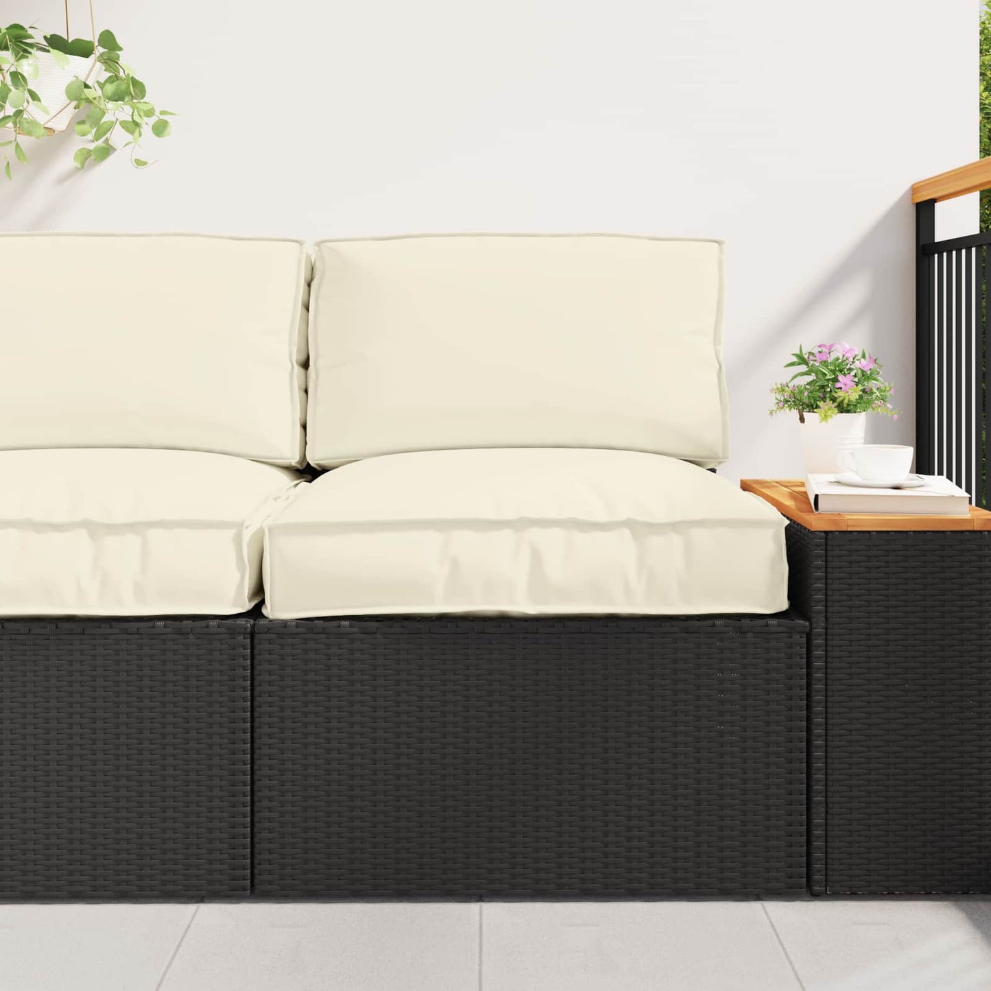 vidaXL Ensemble de coussins pour palette 2 pcs Crème 70 x 70 x 12 cm Tissu Oxford