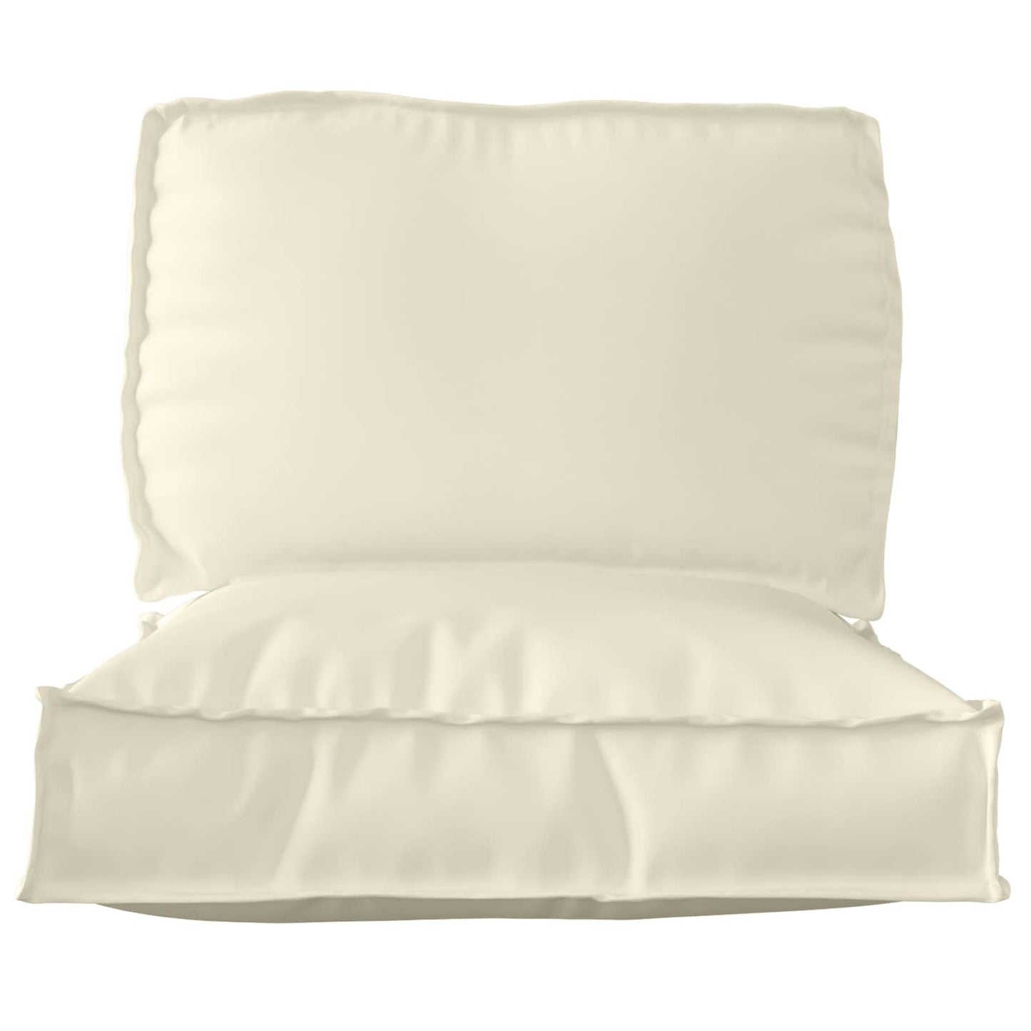 vidaXL Ensemble de coussins pour palette 2 pcs Crème 70 x 70 x 12 cm Tissu Oxford