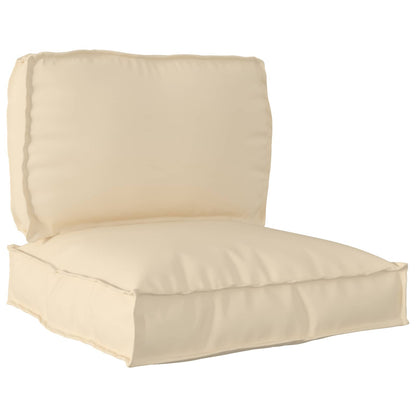 vidaXL Ensemble de coussins de palette 2 pcs Tissu Oxford beige