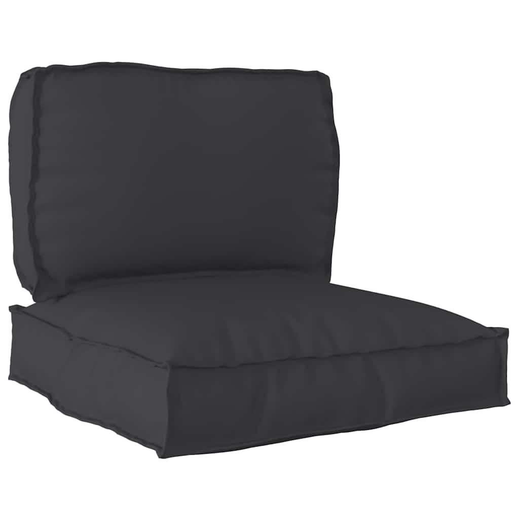 vidaXL Coussin de palette 2 pcs noir 70 x 70 x 12 cm Tissu Oxford