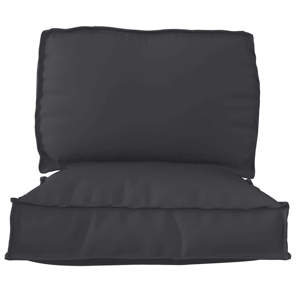vidaXL Coussin de palette 2 pcs noir 70 x 70 x 12 cm Tissu Oxford