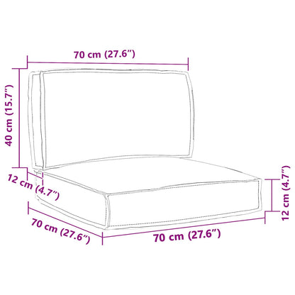 vidaXL Coussin de palette 2 pcs noir 70 x 70 x 12 cm Tissu Oxford