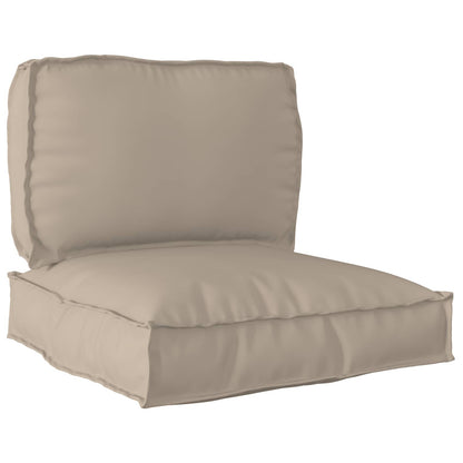 vidaXL Coussin de palette 2 pcs Taupe 70 x 70 x 12 cm Tissu Oxford