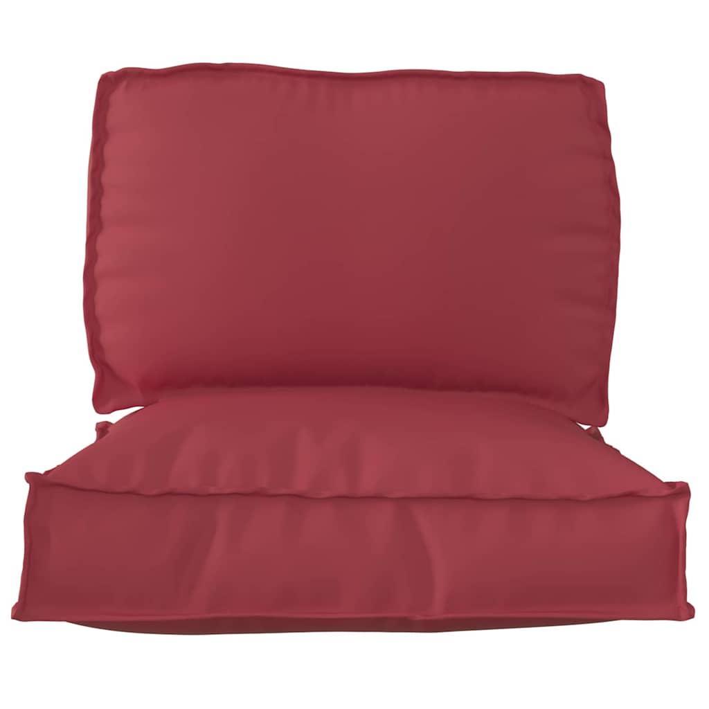 vidaXL Pallet Kissen Set 2 pcs Weinrot 70 x 70 x 12 cm Polyester