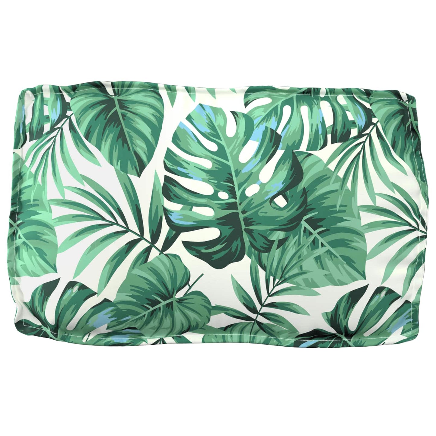 vidaXL Ensemble de coussins de palette 2 pcs Motif feuilles vertes 100 x 40 x 8 cm