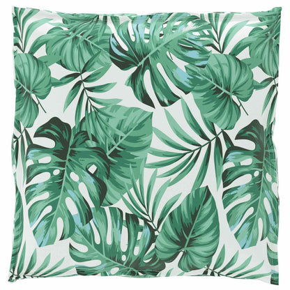vidaXL Ensemble de coussins de palette 2 pcs Motif feuilles vertes 100 x 40 x 8 cm