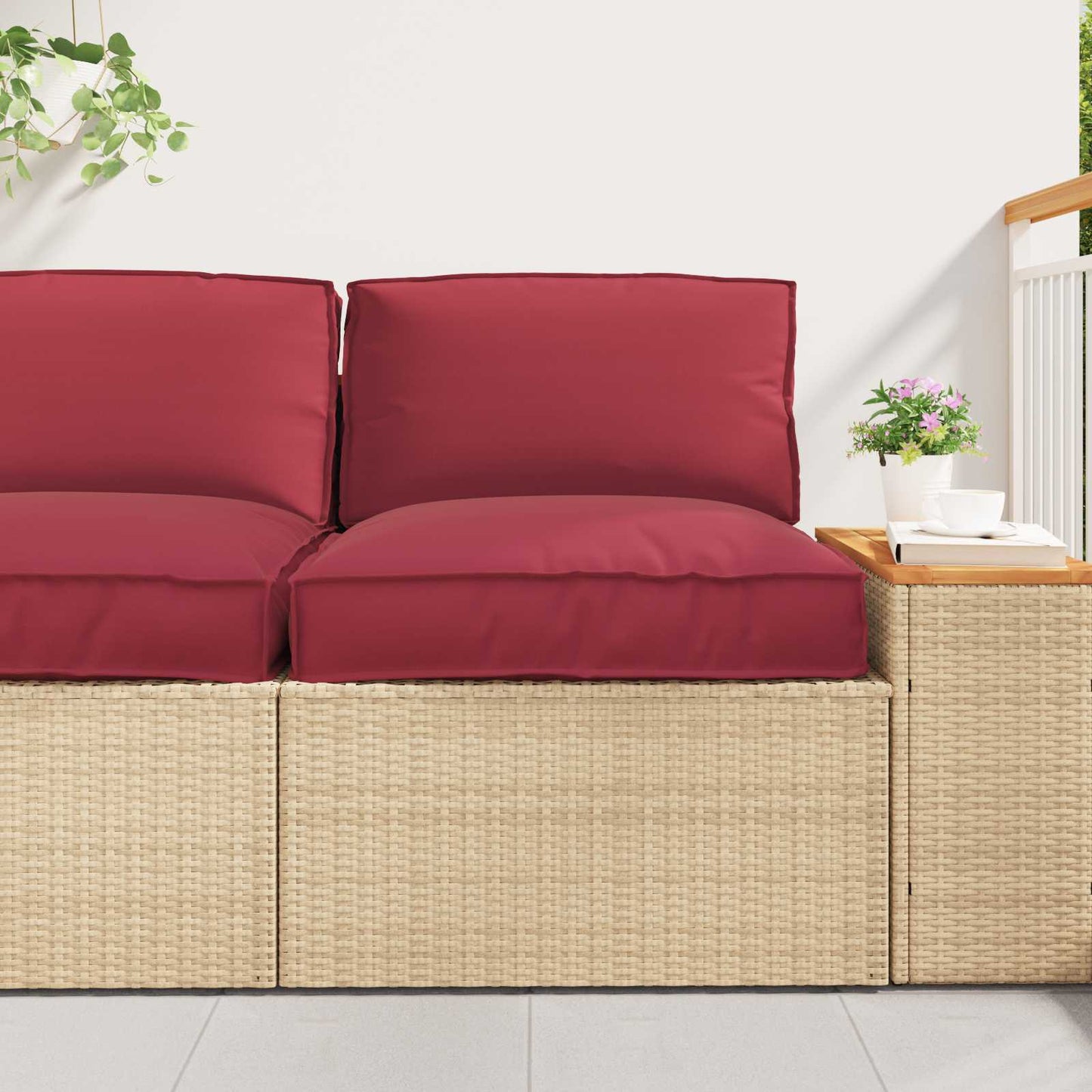 vidaXL Ensemble de coussins pour palettes 2 pcs Beige 80 x 80 x 12 cm Tissu Oxford