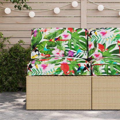 vidaXL Ensemble de coussins pour palettes 2 pcs Jungle tropicale 80 x 80 x 12 cm
