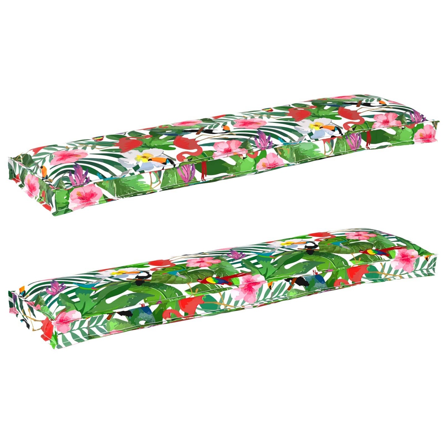 vidaXL Ensemble de coussins pour palettes 2 pcs Jungle tropicale 80 x 80 x 12 cm