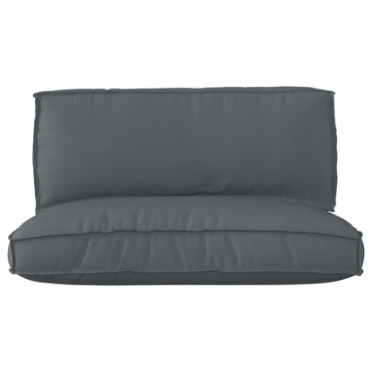 vidaXL Lot de 2 coussins pour palette Tissu Oxford anthracite