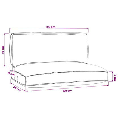 vidaXL Lot de 2 coussins pour palette Tissu Oxford anthracite