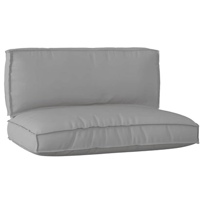 vidaXL Ensemble de coussins pour palettes 2 pcs Tissu Oxford Gris