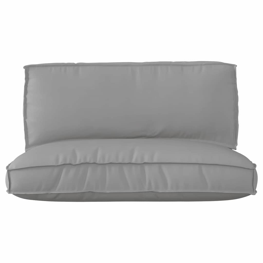 vidaXL Ensemble de coussins pour palettes 2 pcs Tissu Oxford Gris