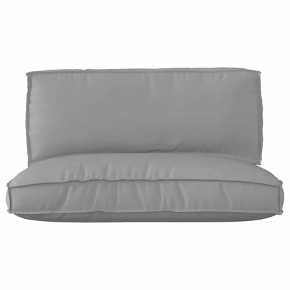 vidaXL Ensemble de coussins pour palettes 2 pcs Tissu Oxford Gris