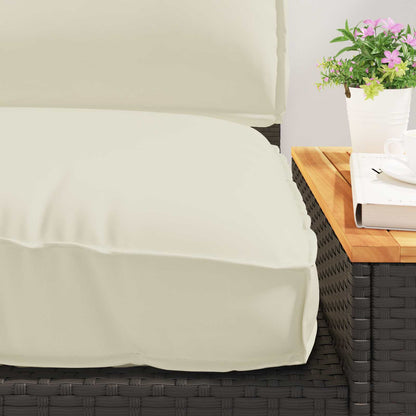 vidaXL Lot de 2 coussins de palette Crème Tissu Oxford